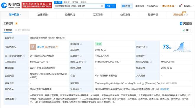 協(xié)創(chuàng)數(shù)據(jù)布局智能算力領(lǐng)域，深圳靈犀智算公司揚(yáng)帆起航